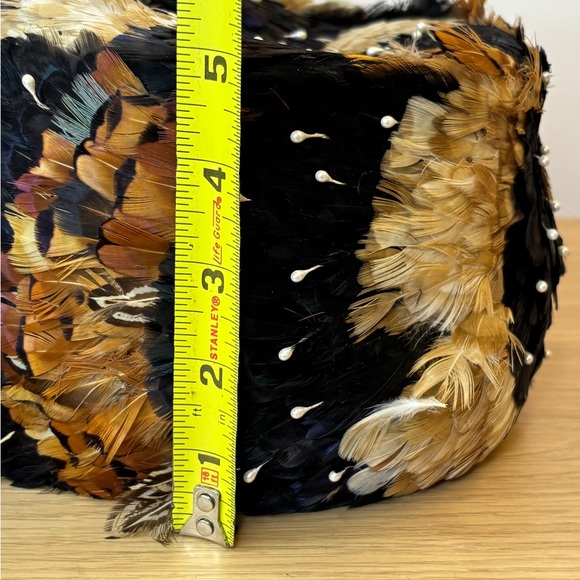 Vintage 50’s-60’s Pheasant Feathered Women's Hat Japan - Picture 8 of 10